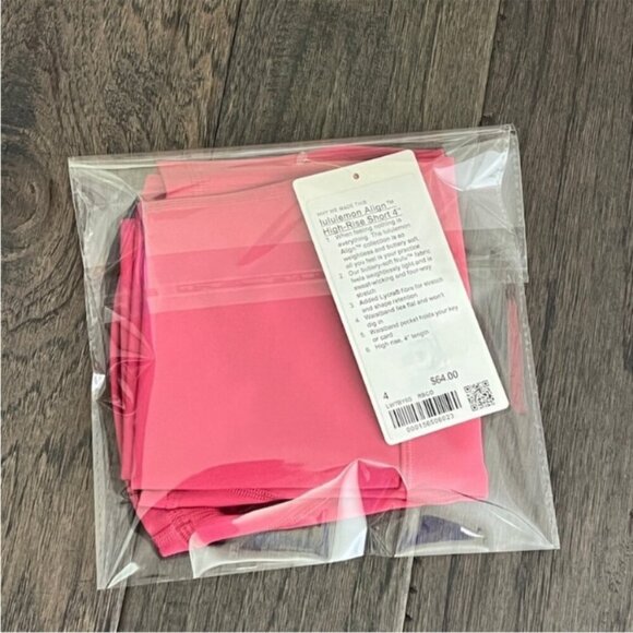 Lululemon Align High-Rise Short 4" Raspberry Coulis NWT - Picture 8 of 8